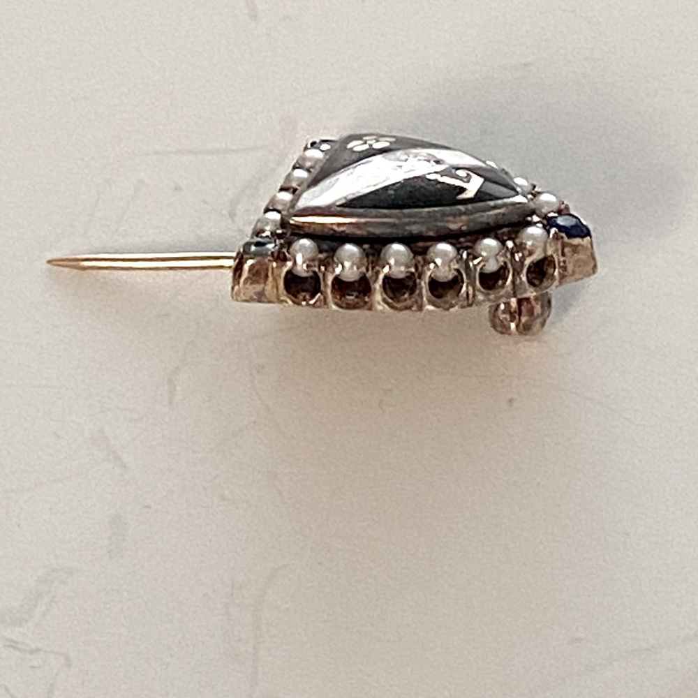 14k Solid Gold Antique Kappa Phi Pin - image 2